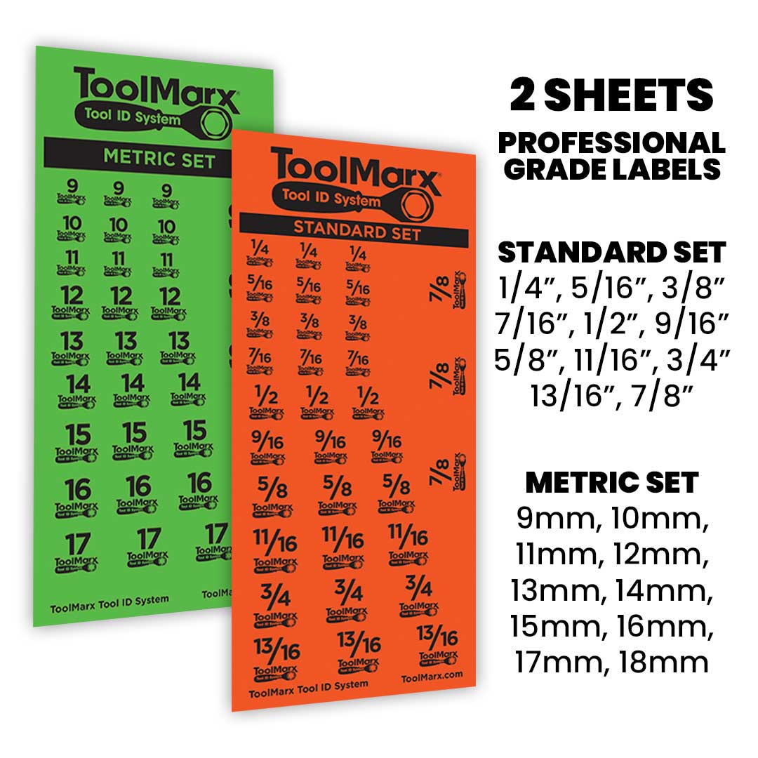 ToolMarx Socket Labels - Effortless Socket Set Organization