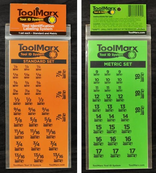 Toolmarx Socket Set Wrench Labels: Easy-to-Read Tool Decals - ToolMarx